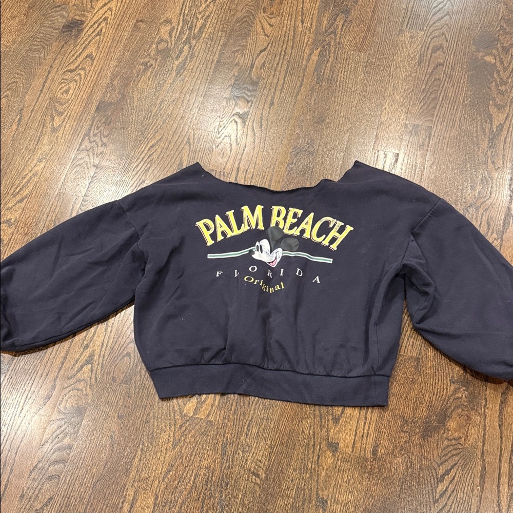 Palm Beach Black Cropped Sweatshirt used